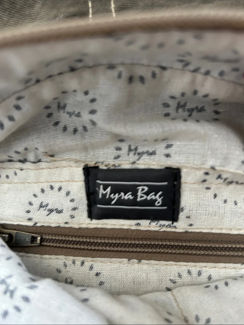 Myra Rustic Brown & White Crossbody Bag with Cowhide Flap